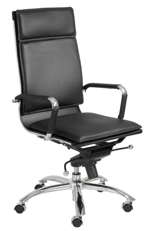 Euro Style Gunar Black Pro High Back Office Chair