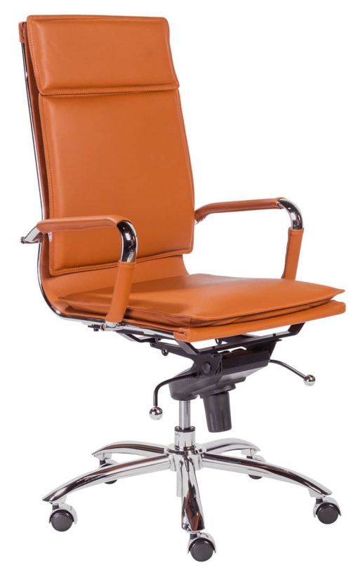 Euro Style Gunar Cognac Pro High Back Office Chair