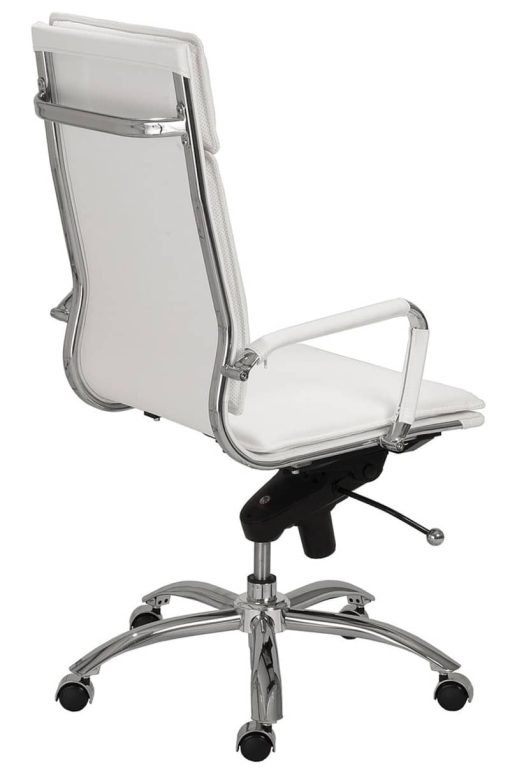 Euro Style Gunar White Pro High Back Office Chair - Image 4