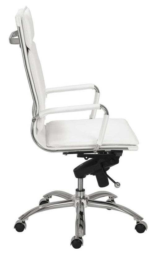Euro Style Gunar White Pro High Back Office Chair - Image 3