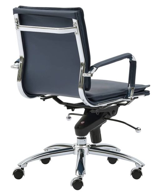 Euro Style Gunar Blue Pro Low Back Office Chair - Image 5