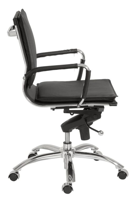 Euro Style Gunar Black Pro Low Back Office Chair - Image 3