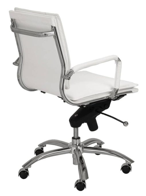 Euro Style Gunar White Pro Low Back Office Chair - Image 4