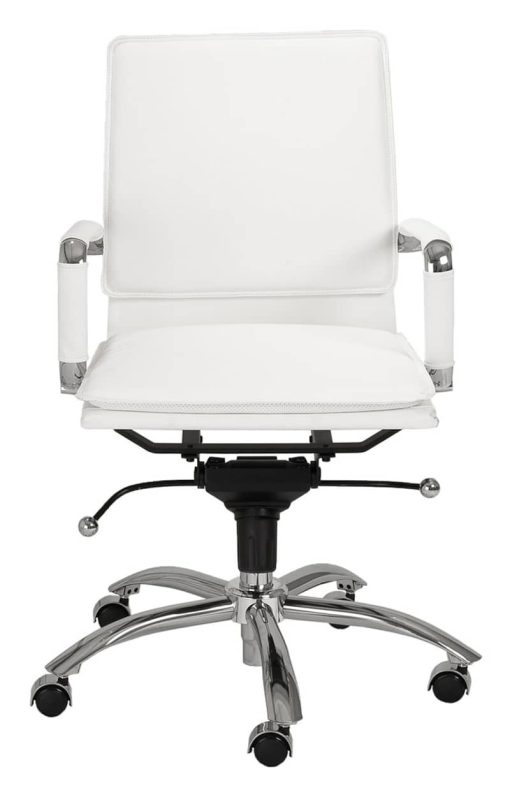 Euro Style Gunar White Pro Low Back Office Chair - Image 2