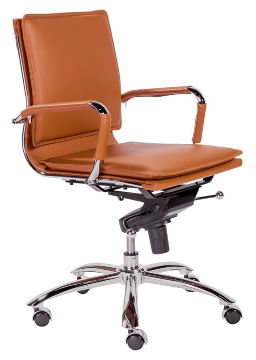 Euro Style Gunar Cognac Pro Low Back Office Chair