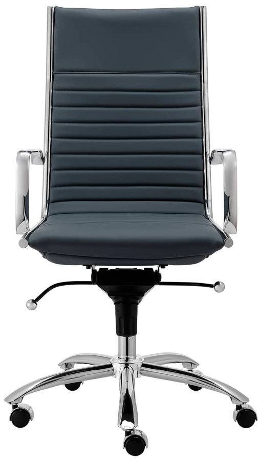 Euro Style Dirk Blue High Back Office Chair - Image 2
