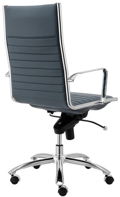 Euro Style Dirk Blue High Back Office Chair - Image 5