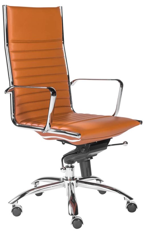 Euro Style Dirk Cognac High Back Office Chair