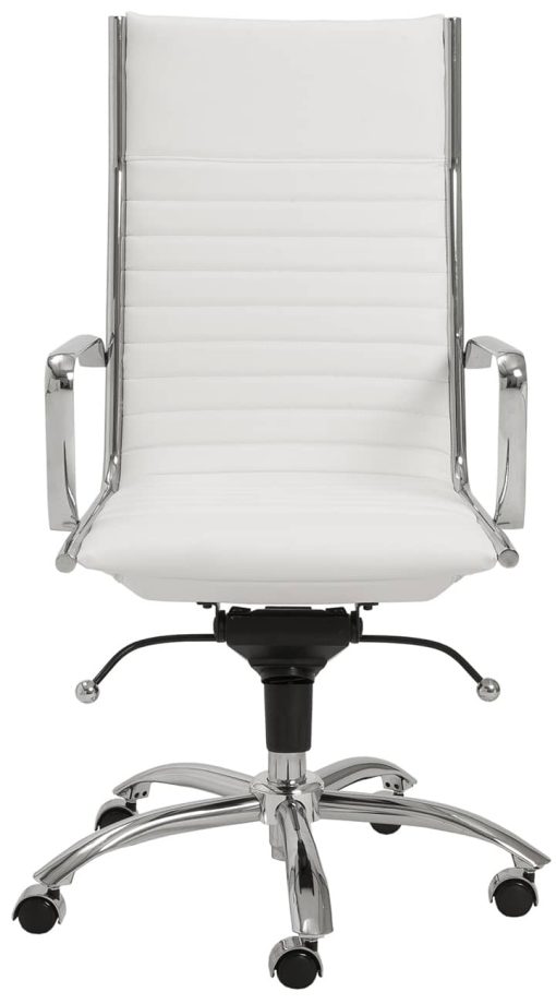 Euro Style Dirk White High Back Office Chair - Image 2