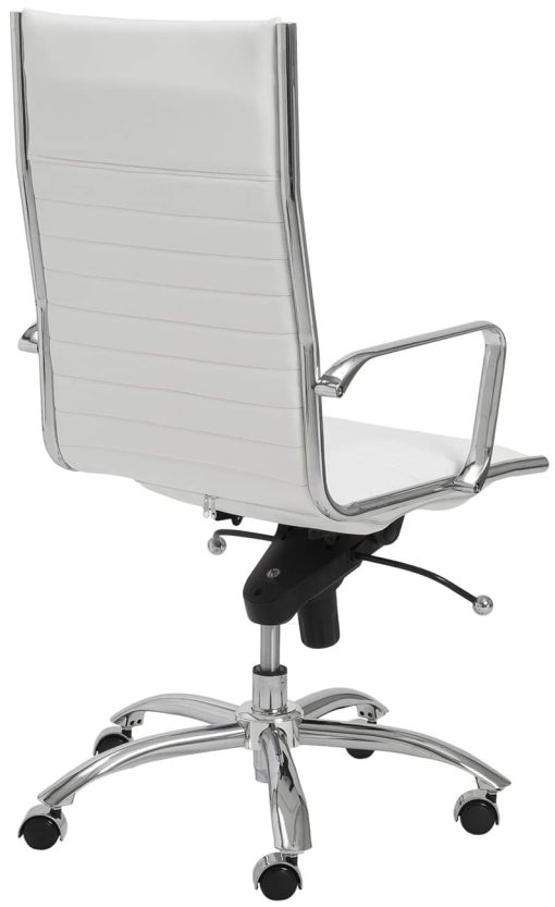 Euro Style Dirk White High Back Office Chair - Image 4