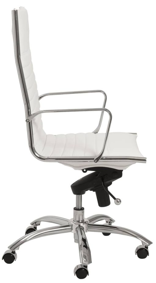 Euro Style Dirk White High Back Office Chair - Image 3