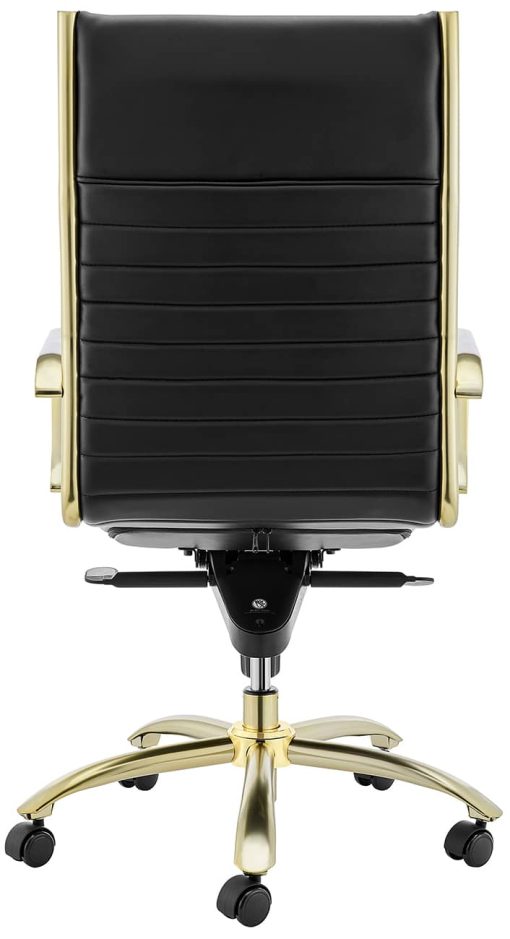 Euro Style Dirk Black & Gold High Back Office Chair - Image 5