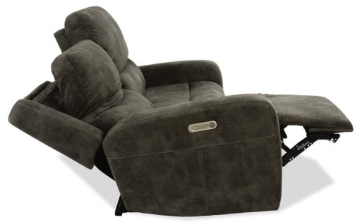 Flexsteel Aiden Grey Power Reclining Loveseat w/ Power Headrests - Image 4
