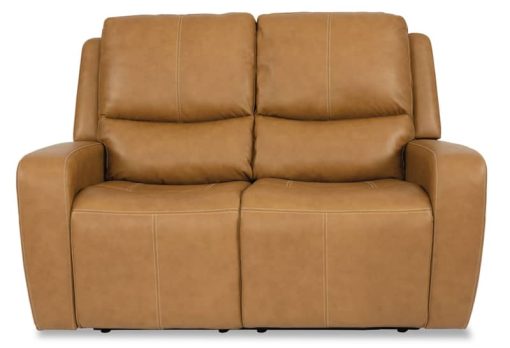 Flexsteel Aiden Honey Power Reclining Loveseat w/ Power Headrests - Image 3