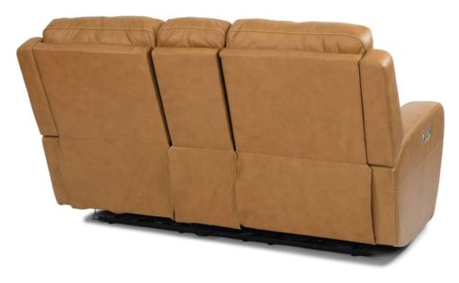 Flexsteel Aiden Honey Power Reclining Loveseat w/ Console & Power Headrests - Image 6