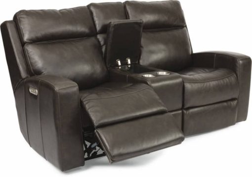 Flexsteel Cody Power Reclining Loveseat w/ Console & Power Headrests - Image 2
