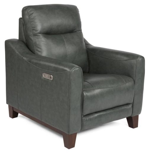 Flexsteel Forte Leather Power Recliner With Power Headrest