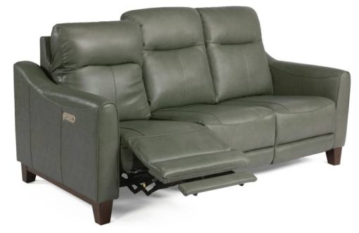 Flexsteel Forte Leather Power Reclining Sofa With Power Headrests - Image 2
