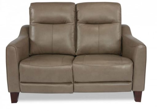 Flexsteel Forte Leather Power Reclining Loveseat With Power Headrests