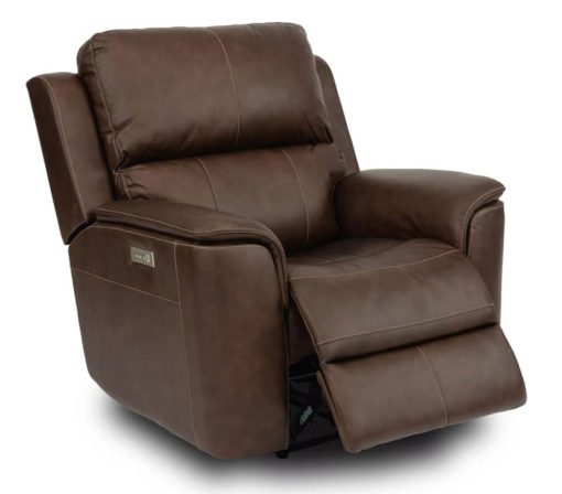 Flexsteel Henry Hickory Power Recliner With Power Headrest & Lumbar - Image 2