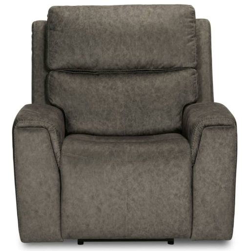 Flexsteel Jarvis Mushroom Fabric Power Recliner w/ Power Headrest - Image 3
