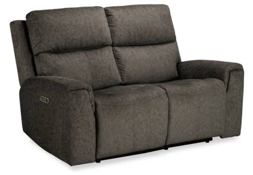 Flexsteel Jarvis Fabric Power Reclining Loveseat w/ Power Headrests