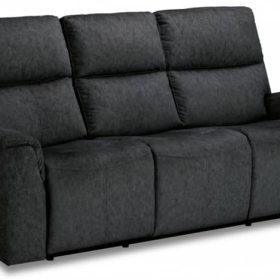 Flexsteel Jarvis Graphite Fabric Power Reclining Sofa With Power Headrests