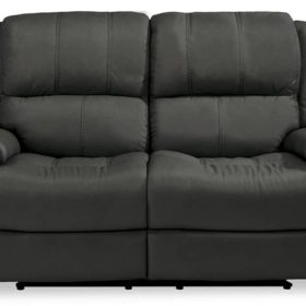 Flexsteel Nance Leather Power Reclining Loveseat With Power Headrests