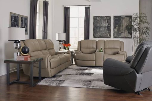 Flexsteel Nance Leather Power Reclining Sofa With Power Headrest - Image 3