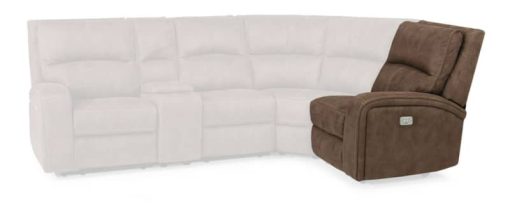 Flexsteel Nirvana Saddle Fabric RAF Power Recliner With Power Headrest