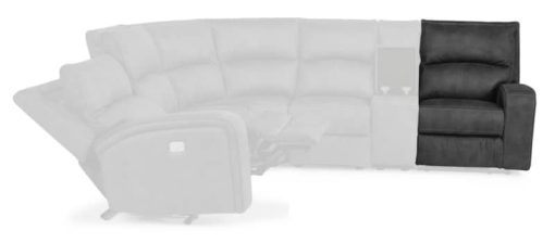 Flexsteel Nirvana Gray Fabric RAF Power Recliner With Power Headrest