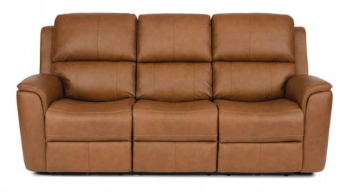 Flexsteel Henry Russet Power Reclining Sofa With Power Headrests & Lumbar - Image 3