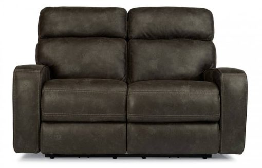 Flexsteel Tomkins Park Fabric Power Reclining Loveseat With Power Headrests