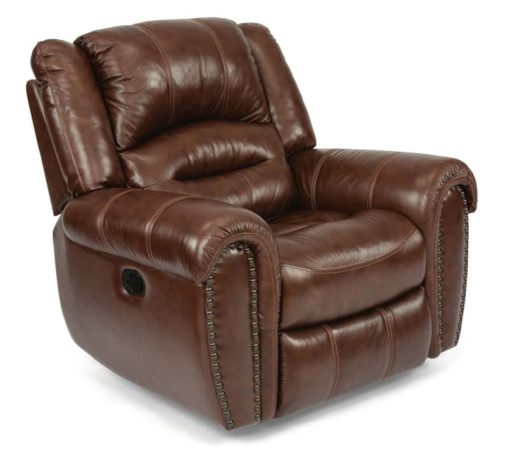 Flexsteel Town Camel Leather Recliner