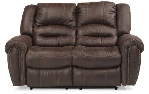 Flexsteel Town Silt Fabric Reclining Loveseat