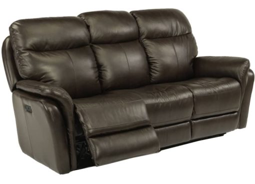 Flexsteel Zoey Leather Power Reclining Sofa With Power Headrests - Image 2