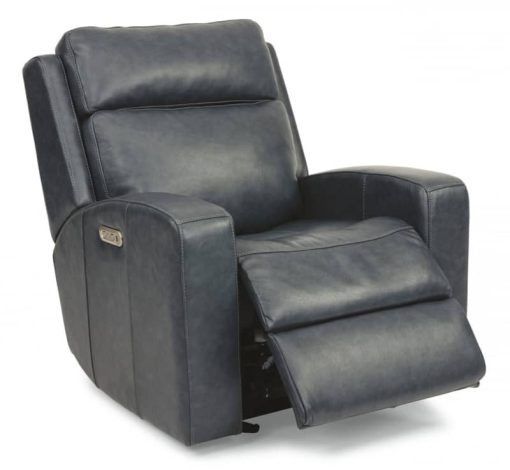 Flexsteel Cody Leather Power Gliding Recliner With Power Headrest - Image 3