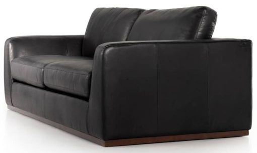 Four Hands Centrale Collection Heirloom Black Leather Colt Sofa - Image 5