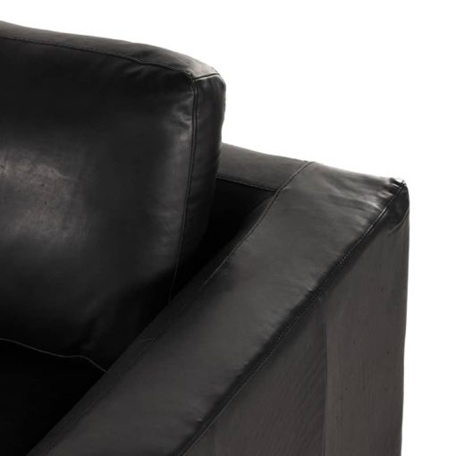 Four Hands Centrale Collection Heirloom Black Leather Colt Sofa - Image 6