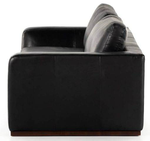 Four Hands Centrale Collection Heirloom Black Leather Colt Sofa - Image 3
