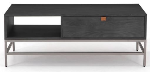 Four Hands Fulton Collection Black Wash Poplar Trey Coffee Table - Image 3