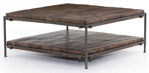 Four Hands Harmon Collection Gunmetal Simien Square Coffee Table