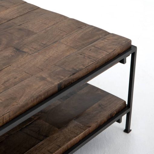 Four Hands Harmon Collection Gunmetal Simien Square Coffee Table - Image 6