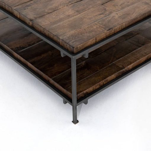 Four Hands Harmon Collection Gunmetal Simien Square Coffee Table - Image 7