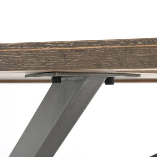 Four Hands Hughes Collection English Brown Oak Spider Dining Table - Image 4