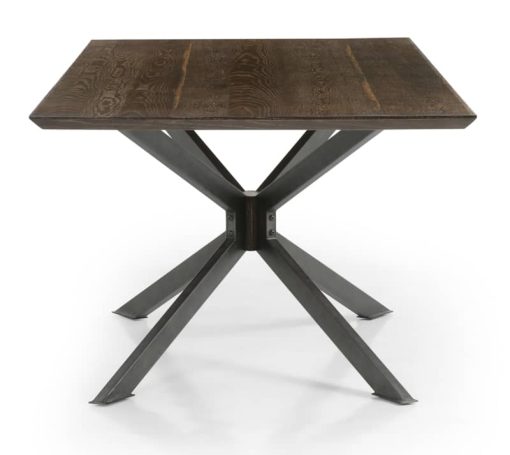 Four Hands Hughes Collection English Brown Oak Spider Dining Table - Image 3