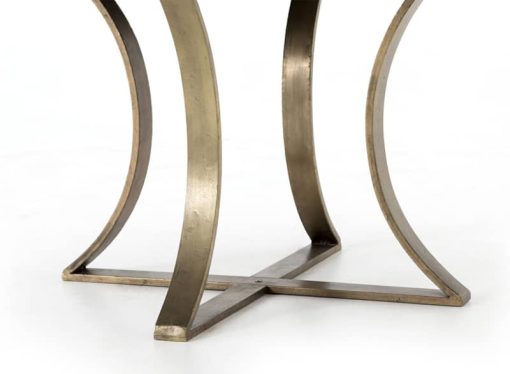 Four Hands White Marble Gage Dining Table - Image 4