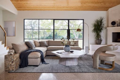 Four Hands Wesson Collection Brooklyn Ashen Walnut Coffee Table - Image 2