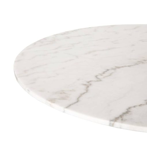 Four Hands Hughes Collection White Marble Powell Dining Table - Image 4