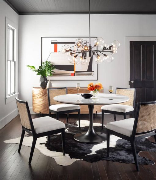Four Hands Hughes Collection White Marble Powell Dining Table - Image 2